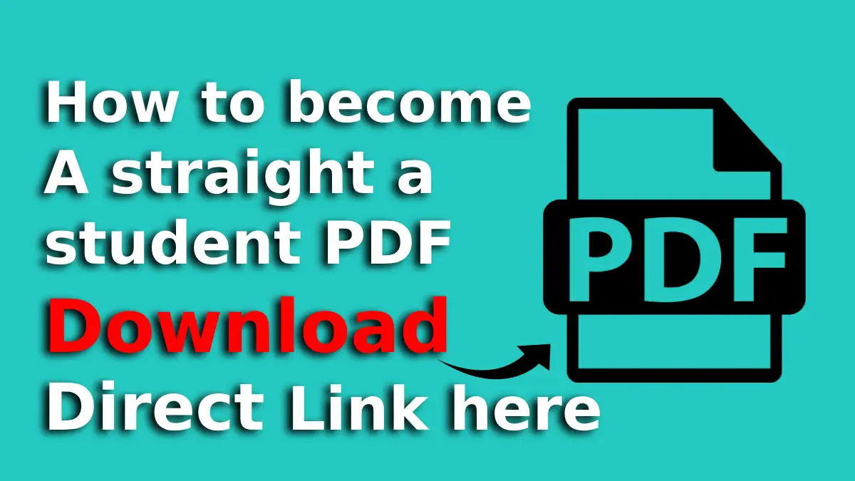 How to become a straight a student pdf 